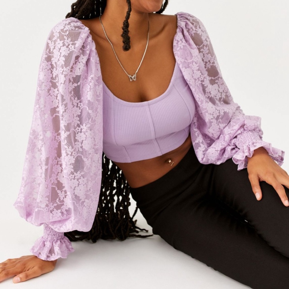 NWT Urban Outfitters Long Sleeve Lace Top